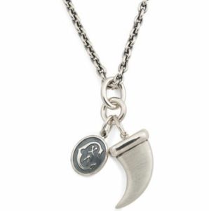 Genuine Charriol Kucha Stainless Steel Horn Necklace